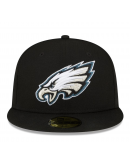 Men's Philadelphia Eagles New Era Black Super Bowl LIX Champions Side Patch 59FIFTY Fitted Hat