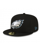 Men's Philadelphia Eagles New Era Black Super Bowl LIX Champions Side Patch 59FIFTY Fitted Hat