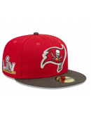 Men's Tampa Bay Buccaneers New Era Red/Pewter Super Bowl LV Letterman 59FIFTY Fitted Hat