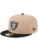 Men's Las Vegas Raiders New Era Tan Logo Main 59FIFTY Fitted Hat