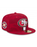 Men's San Francisco 49ers New Era Scarlet 2024 Sideline 59FIFTY Fitted Hat