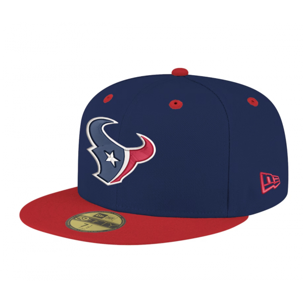 Men's Houston Texans New Era Red/Navy Flipside Two-Tone 59FIFTY Fitted Hat