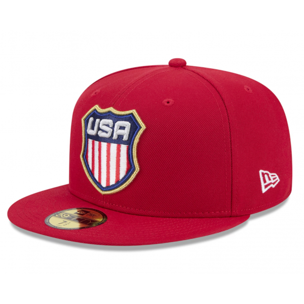 Men's USA New Era Navy 2025 4 Nations Face-Off 59FIFTY Fitted Hat