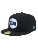 Men's Utah Hockey Club New Era Black Circle Logo 1st Season 59FIFTY Fitted Hat