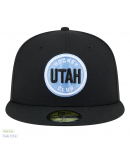 Men's Utah Hockey Club New Era Black Circle Logo 1st Season 59FIFTY Fitted Hat