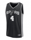 Men's San Antonio Spurs De'Aaron Fox Fanatics Black Fast Break Replica Player Jersey - Icon Edition