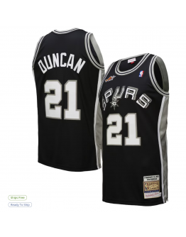 Men's San Antonio Spurs Tim Duncan Mitchell & Ness Black 2000 NBA All-Star Game Authentic Jersey