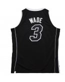 Men's Miami Heat Dwyane Wade Mitchell & Ness Black 2011/12 Hardwood Classics Authentic Jersey