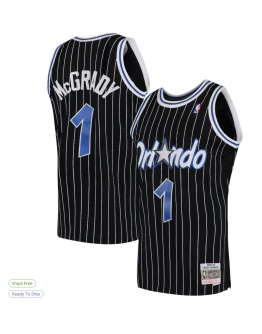 Men's Orlando Magic Tracy McGrady Mitchell & Ness Black Hardwood Classics Swingman Jersey