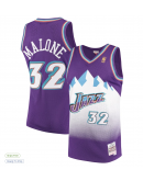 Men's Utah Jazz Karl Malone Mitchell & Ness White 1996/97 Hardwood Classics Swingman Jersey