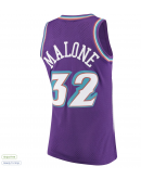 Men's Utah Jazz Karl Malone Mitchell & Ness White 1996/97 Hardwood Classics Swingman Jersey