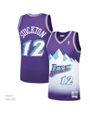 Men's Utah Jazz John Stockton Mitchell & Ness Purple Hardwood Classics Swingman Jersey