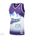 Men's Utah Jazz John Stockton Mitchell & Ness Purple Hardwood Classics Swingman Jersey