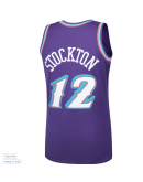 Men's Utah Jazz John Stockton Mitchell & Ness Purple Hardwood Classics Swingman Jersey