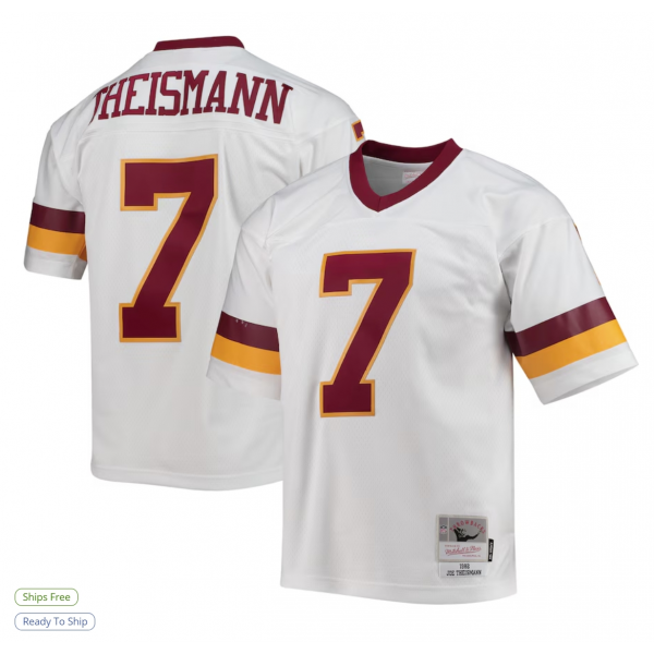 Men's Washington Football Team Joe Theismann Mitchell & Ness White Legacy Replica Jersey