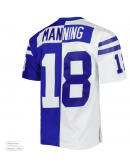 Men's Indianapolis Colts Peyton Manning Mitchell & Ness Royal/White 1998 Split Legacy Replica Jersey