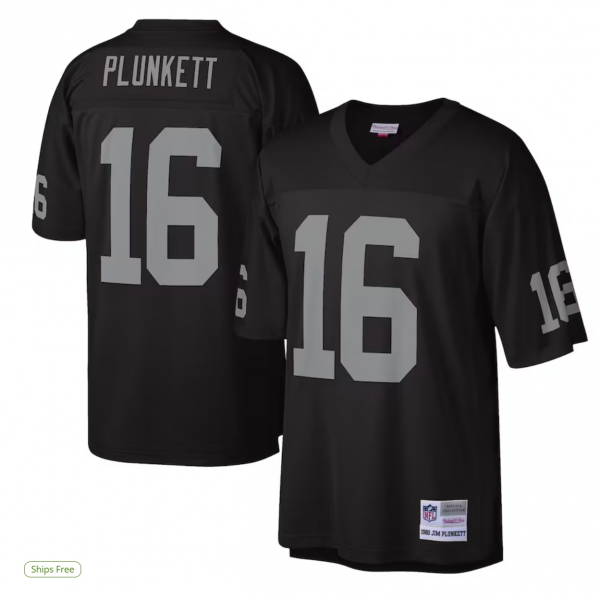 Men's Oakland Raiders Jim Plunkett Mitchell & Ness Black 1980 Legacy Replica Jersey