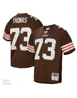 Men's Cleveland Browns Joe Thomas Mitchell & Ness Brown Legacy Replica Jersey