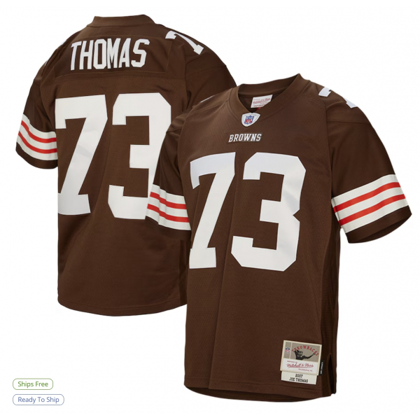 Men's Cleveland Browns Joe Thomas Mitchell & Ness Brown Legacy Replica Jersey