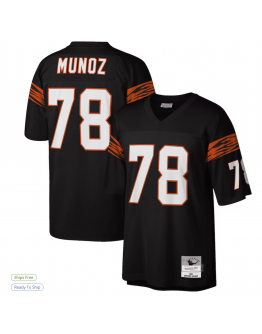 Men's Cincinnati Bengals Anthony Muñoz Mitchell & Ness Black Legacy Replica Jersey