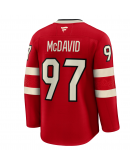 Men's Canada Connor McDavid Fanatics Red 2025 4 Nations Face-Off Premium Jersey