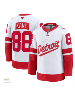 Men's Detroit Red Wings Patrick Kane Fanatics White 2025 NHL Stadium Series Premium Player Jersey