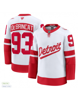 Men's Detroit Red Wings Alex DeBrincat Fanatics White 2025 NHL Stadium Series Premium Player Jersey