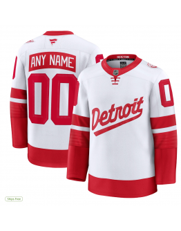 Men's Detroit Red Wings Fanatics White 2025 NHL Stadium Series Premium Custom Jersey