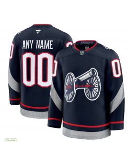 Men's Columbus Blue Jackets Fanatics Navy 2025 NHL Stadium Series Premium Custom Jersey