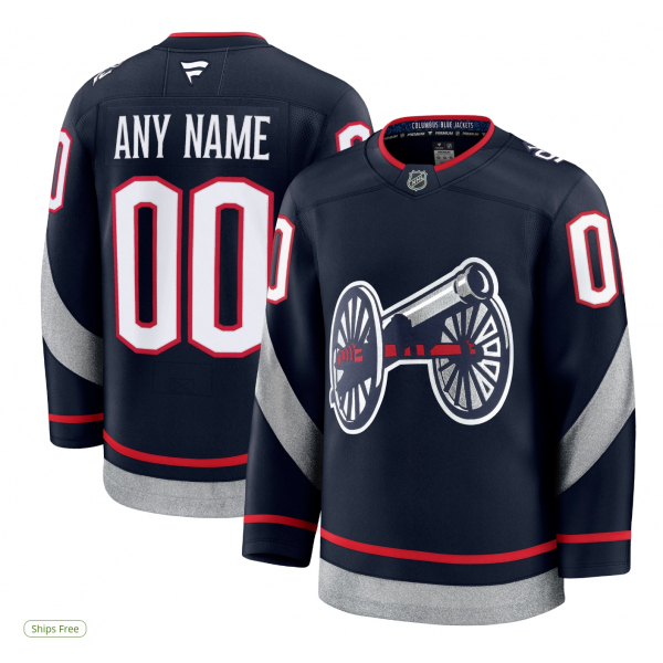 Men's Columbus Blue Jackets Fanatics Navy 2025 NHL Stadium Series Premium Custom Jersey