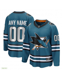 Men's San Jose Sharks Fanatics Teal Home Breakaway Custom Jersey