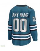 Men's San Jose Sharks Fanatics Teal Home Breakaway Custom Jersey