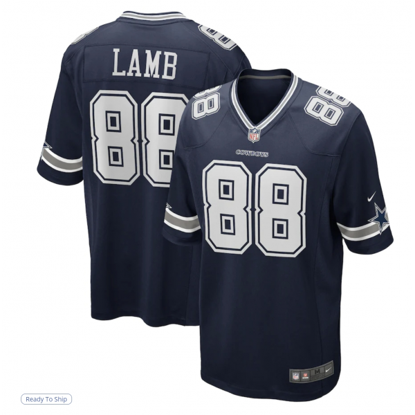 Men's Dallas Cowboys CeeDee Lamb Nike Navy Game Jersey