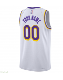 Unisex Los Angeles Lakers Nike White Swingman Custom Jersey - Association Edition