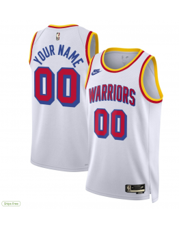 Unisex Adult Golden State Warriors Nike White Swingman Custom Jersey - Classic Edition