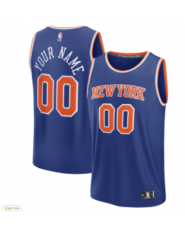 Men's New York Knicks Fanatics Navy Fast Break Custom Jersey - Statement Edition