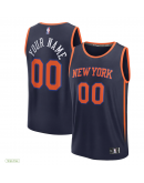 Men's New York Knicks Fanatics Navy Fast Break Custom Jersey - Statement Edition