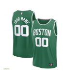 Men's Boston Celtics Fanatics Black Fast Break Custom Jersey - Statement Edition