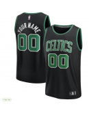 Men's Boston Celtics Fanatics Black Fast Break Custom Jersey - Statement Edition