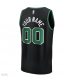 Men's Boston Celtics Fanatics Black Fast Break Custom Jersey - Statement Edition