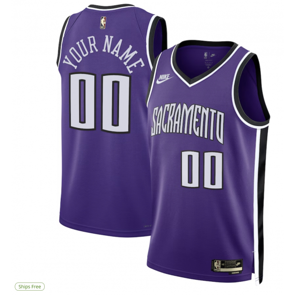 Unisex Adult Sacramento Kings Nike Purple Swingman Custom Jersey - Classic Edition